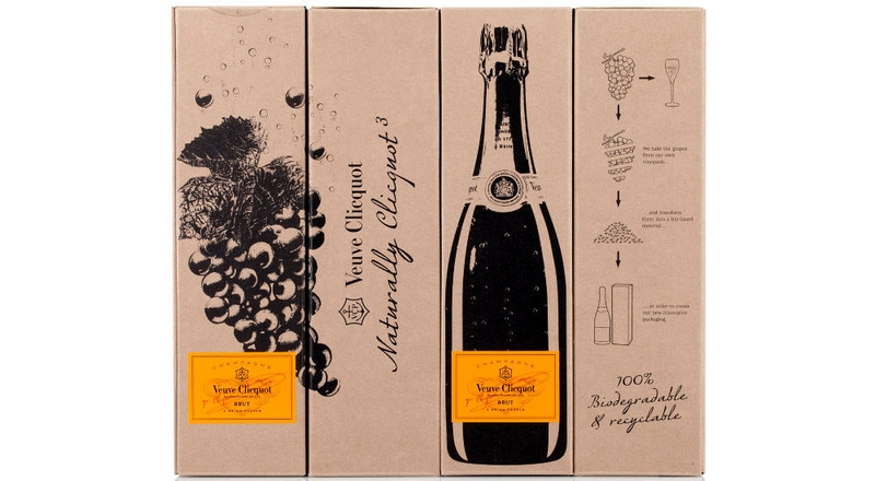 Veuve Clicquot Naturally Clicquot eco-packaging from grapes 2015 edition