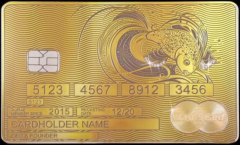 aurae solid gold mastercards