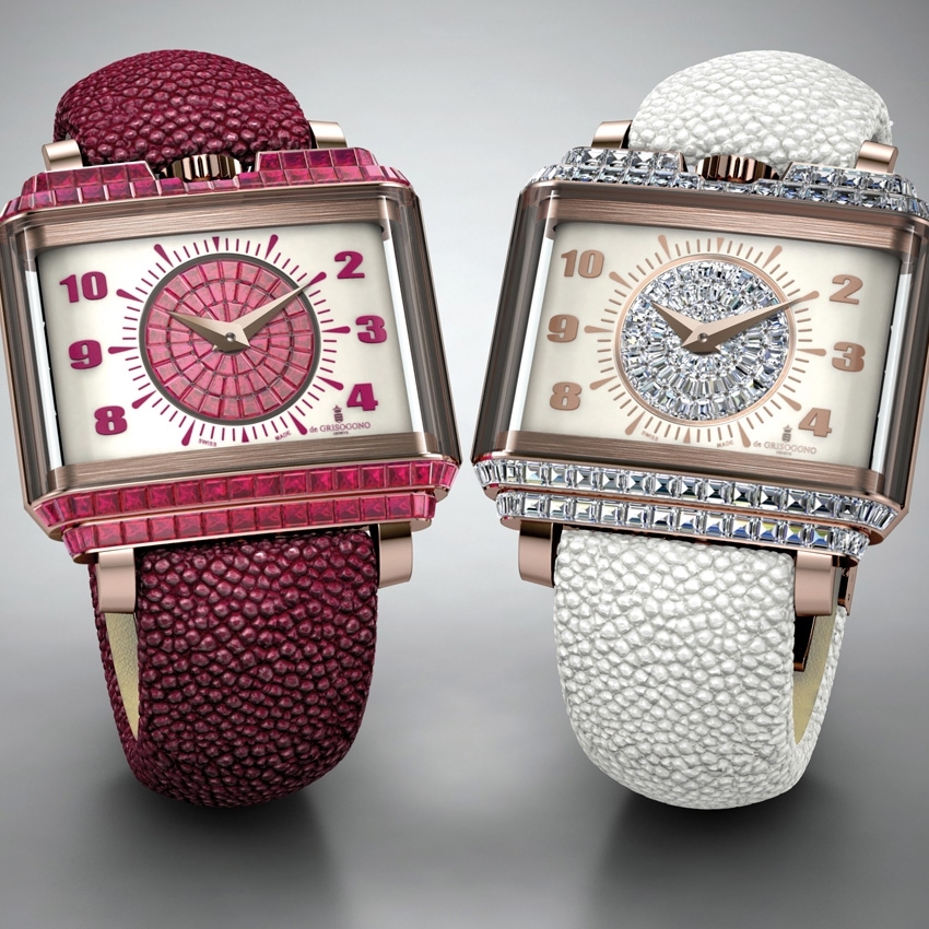 baselworld 2016- DE GRISOGONO New Retro Lady Taille Baguette watch