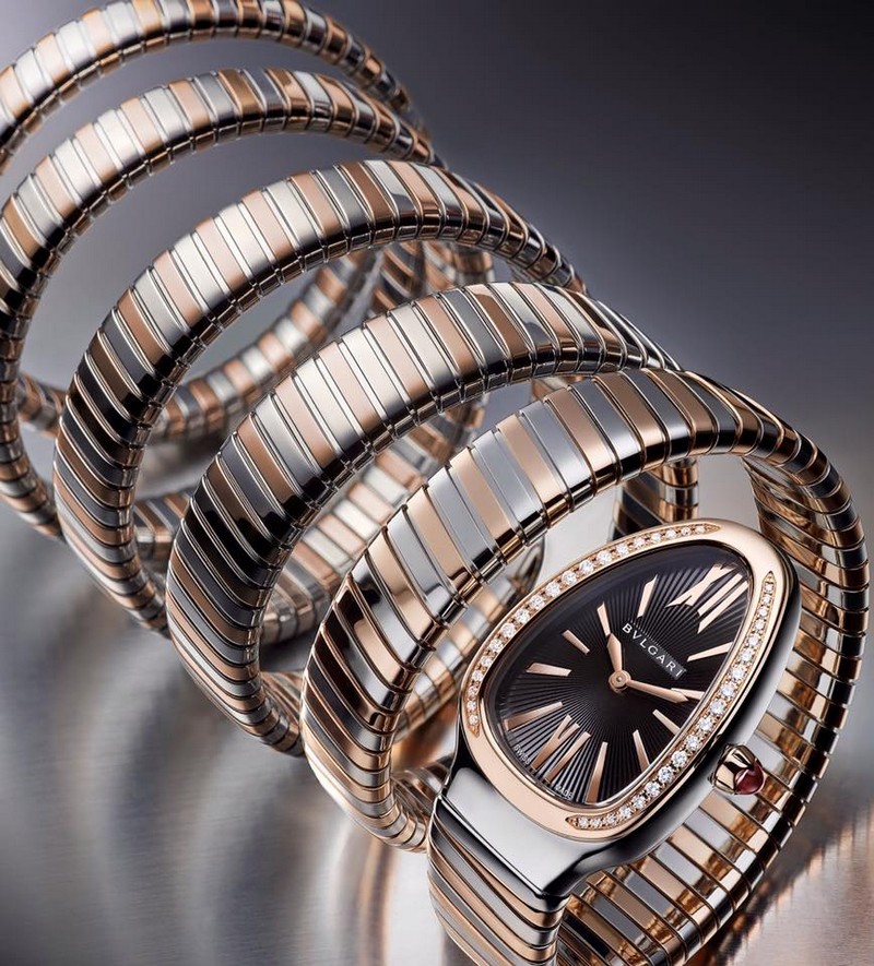 baselworld 2016 - bvlgari Serpenti Tubogas five-coil - a bracelet, an adornment that becomes a second skin