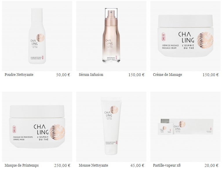 cha ling cosmetics range 