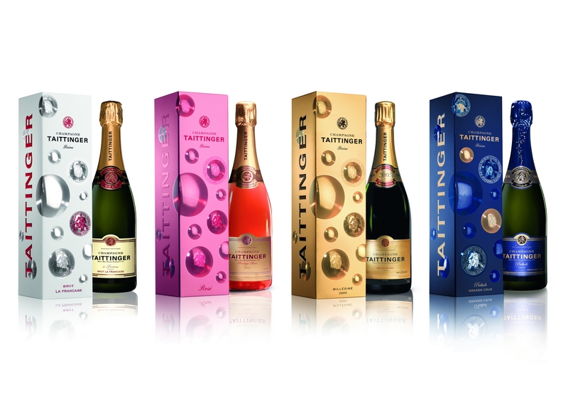 champagne taittinger bottles