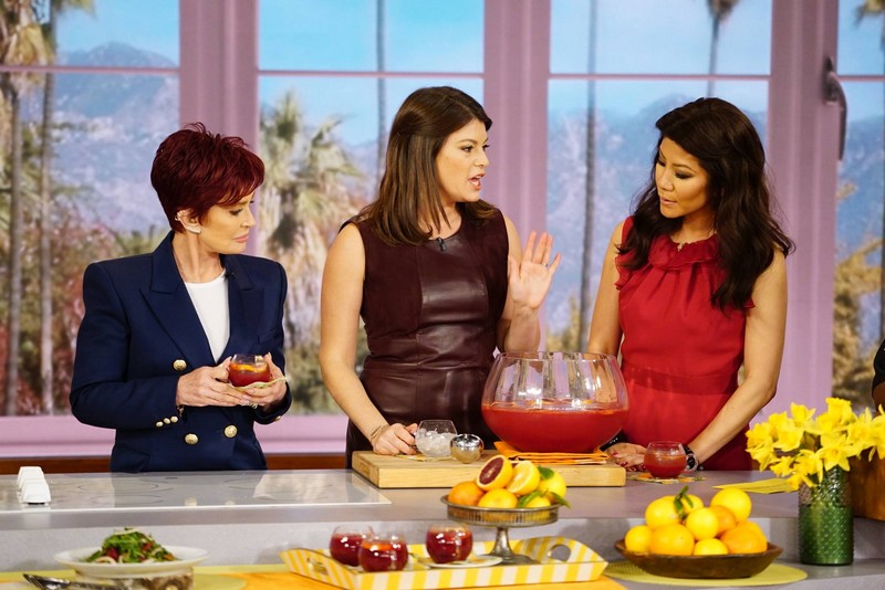 gail simmons-  spring recipes with Julie Chen and Sharon Osbourne
