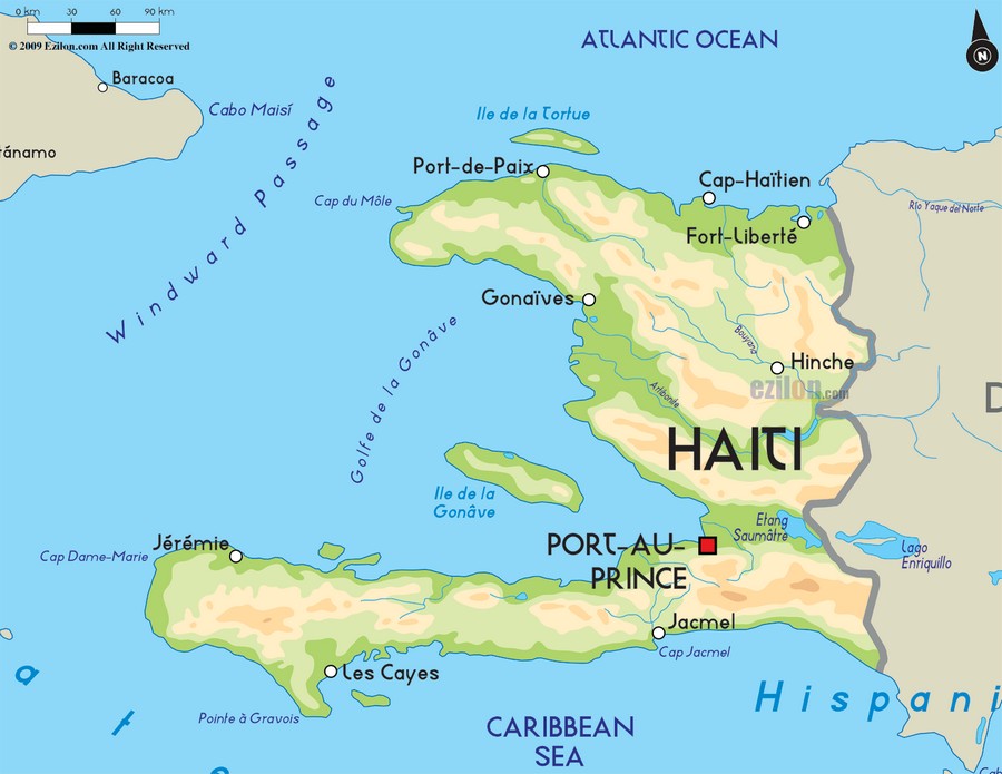 haiti map