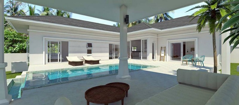 koh samui 3-BEDROOM HOUSE WITH PRIVATE SWIMMING POOL IN PLAI LAEM - luxury living koh samui