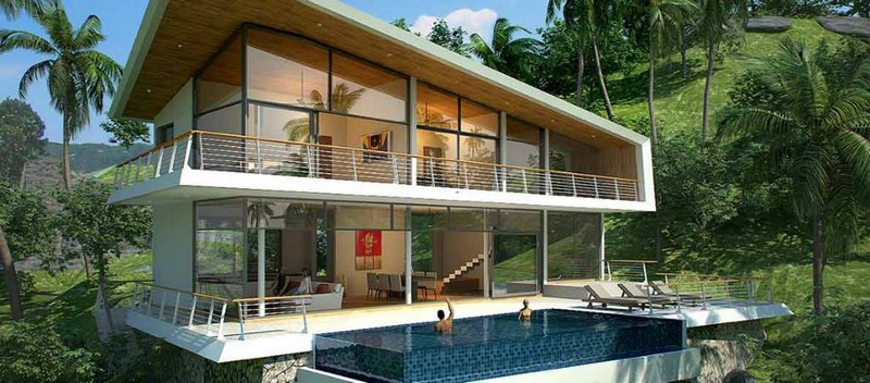 koh samui thailand - luxury living koh samui - 3-4-BEDROOM #SEA VIEW #VILLAS IN #LAMAI