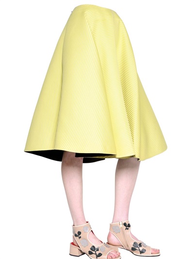 marni CRINOLINE JACQUARD MIDI SKIRT