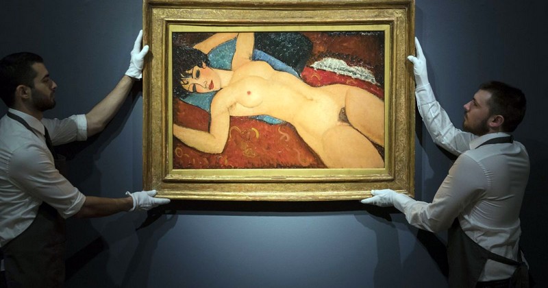 nu couche modigliani at auction 2015 christies
