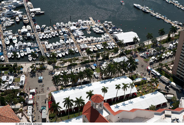 palm beach international boat show aerial view-002