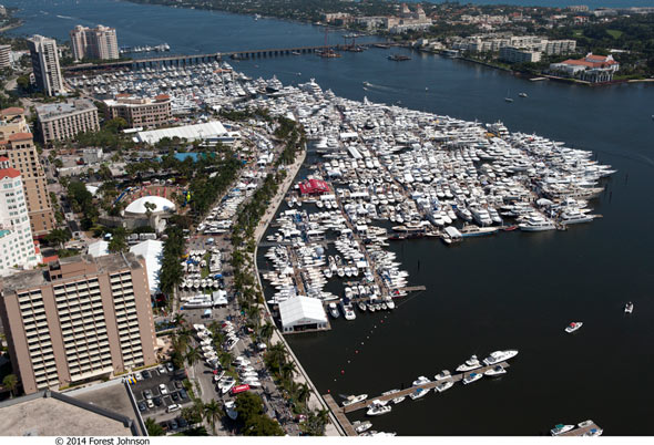 palm beach international boat show aerial view-003