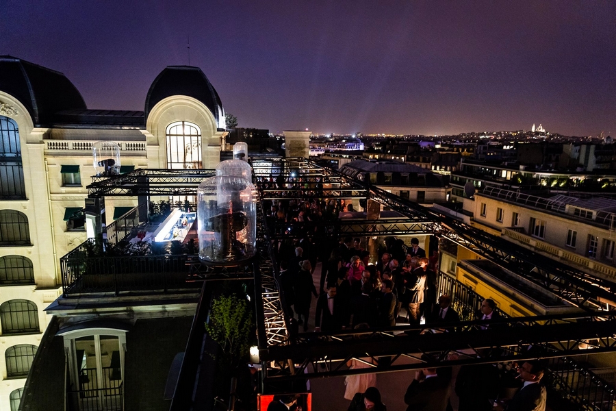 peninsula paris hotel-opening gala night-rooftop terrace Paris