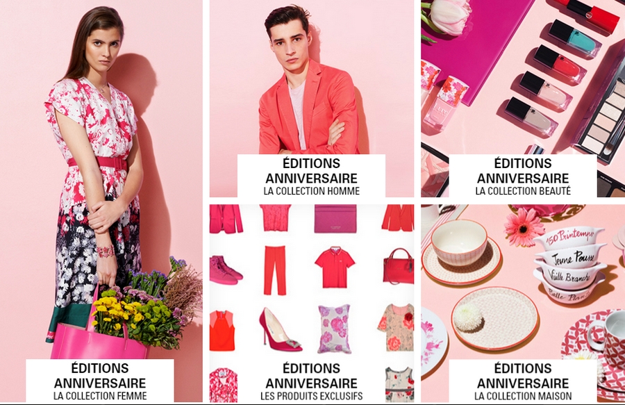 printemps paris luxury department store editions anniversaire 2015 La Collection Femme, Homme, Maison et Les Produits Exclusifs