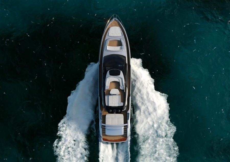 riva 76 coupe- birds view