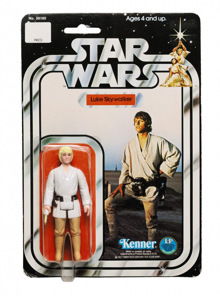 star-wars-carded-luke-skywalker-with-double-telescoping-saber-1978-The First Auction of Star Wars Collectibles at Sothebys