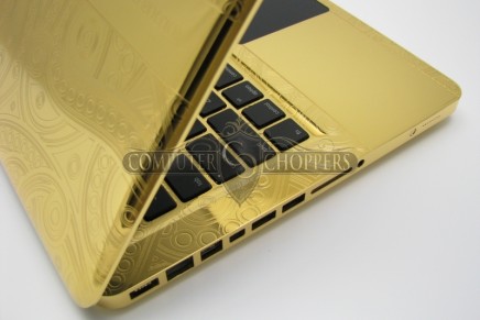 Gold & Diamonds Graphic-Plated Macbook Pro for 2011 Gitex Technology Week