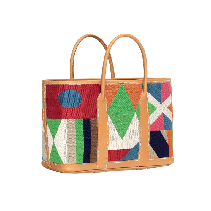 Hermes SS 2012 Garden Party Craft' Bag in Embroidered H Canvas and