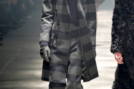 Lanvin Menswear Fall Winter in Paris: muted tones and charcoal grey pallete for Winter 2012 2013