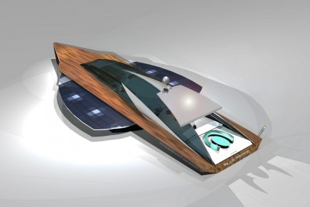 Earth friendly Blue Peace Superyacht inspired by flying fish