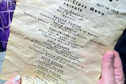 Titanic’s last lunch menu sold for 91,000 euros at 100th Anniversary Titanic Auction