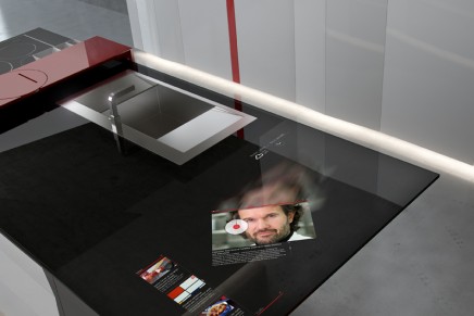 High-end Prisma kitchen with a built-in tablet