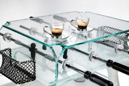 Crystal football table by Teckell