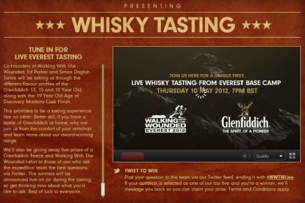 Whisky tasting livestreamed from the world’s highest mountain