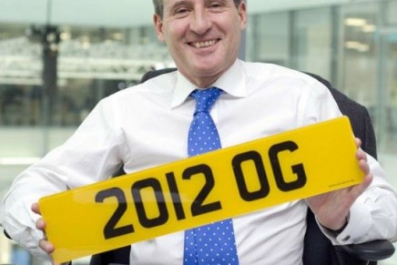 Olympic style number plates sold at the DVLA Auction