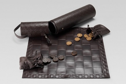 World’s most exclusive board games: guccissima all-leather checkers set