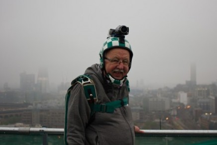 68yr old iconic British TV Weatherman BASE jumps for climate change