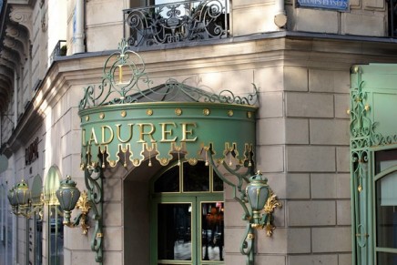 Ladurée luxury tea house on Champs-Elysées reopened for business