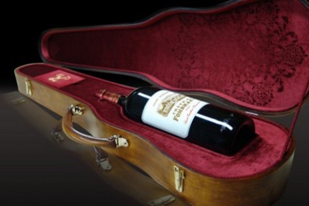 Château Fombrauge 2008 magnum nestled in an original Stradivarius case