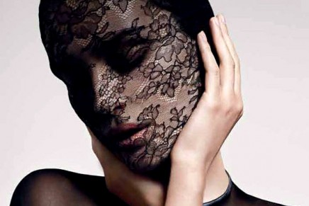 Haute couture cosmetics: Le Soin Noir lace mask