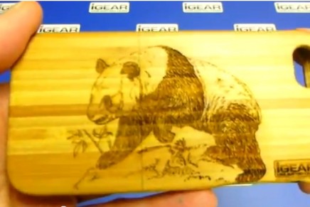 Custom laser engraved iPhone Bamboo case