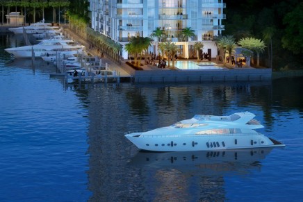 A grand $9 million penthouse offered with a 69-foot Ferretti yacht