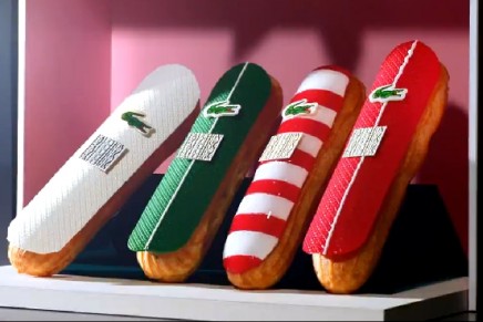 Lacoste’s special appearance on éclair pastries