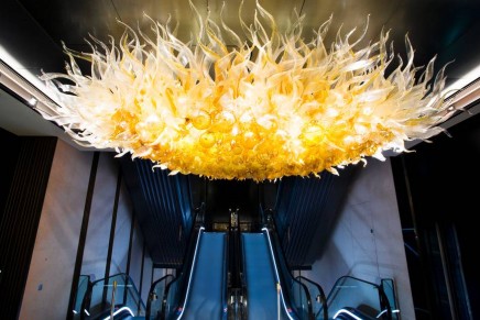 “Amber and Gold” Chandelier by Dale Chihuly – the first ever commissioned piece of art by Harrods