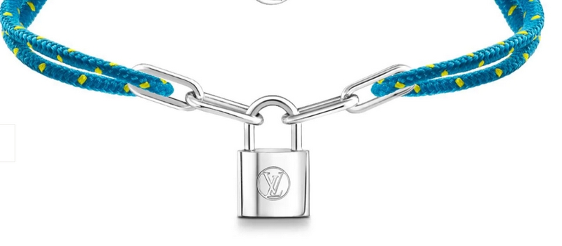 Virgil Abloh Designed UNICEF x LV Silver Lockit Bracelet