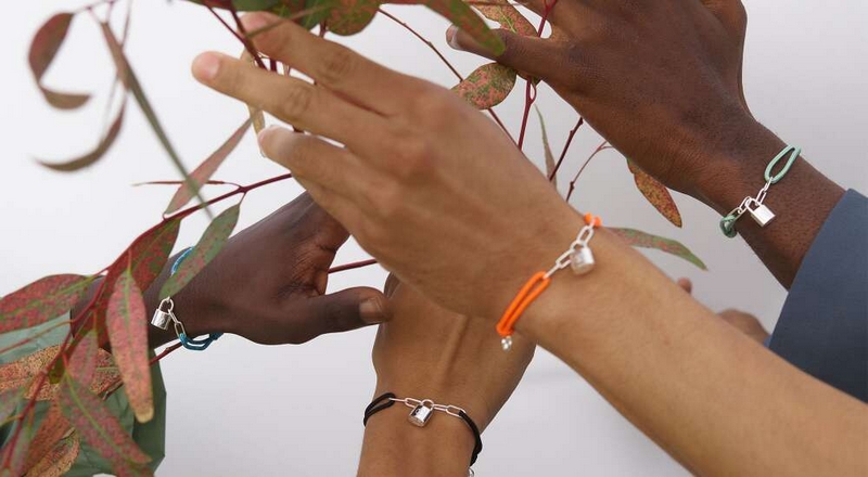 UNICEF X Virgil Abloh Lockit Bracelet Cord and Sterling Silver