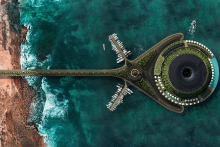 This new eye-catching eco-floating luxury hotel generates green energy