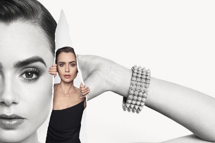Lily Collins for Cartier: A radical approach to precious jewelry in white and in black