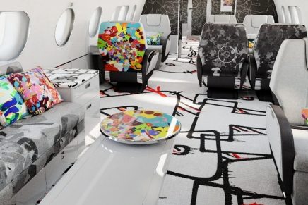 Artist Cyril Kongo and Airbus Corporate Jets break through the traditional look of business-jet interiors