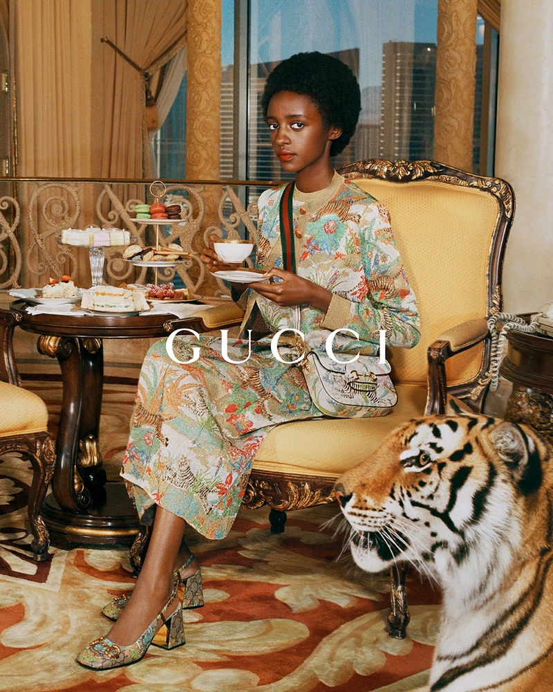 Gucci - Global Brand Ambassador Ni Ni is captured alongside the
