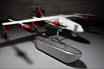 The Chaparral super VTOL can pick up cargo up anywhere with a 50 square foot landing area