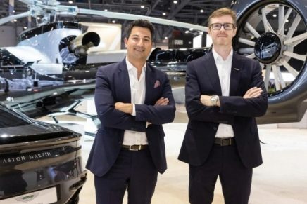 Aston Martin and ACH presented a new Bond-style custom helicopter at 2022 EBACE
