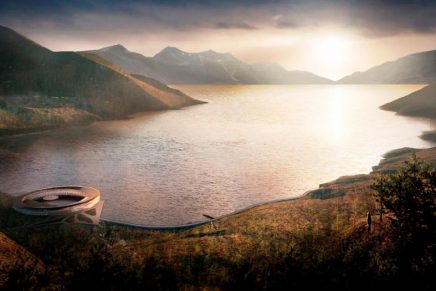 This new off-grid and carbon neutral hotel stands weightlessly at the foot of a spectacular glacier