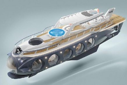 Nautilus Can Function As A Yacht Or A Submersible staying under water for up to four days