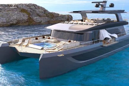 This New Flagship Catamaran Is Constructed Entirely of Innovative Kevlar Composite