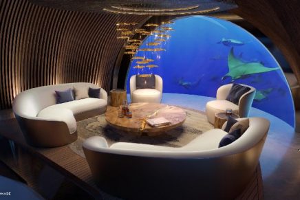 Discover the World Below: A Submarine with a Spectacular Interior Featuring Spacious Guest Rooms and a Private En-Suite Master Cabin