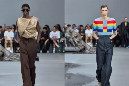 Loewe SS24 Proportions Are Redefined With Ultra-High Waist Pants And Accentuated Busts