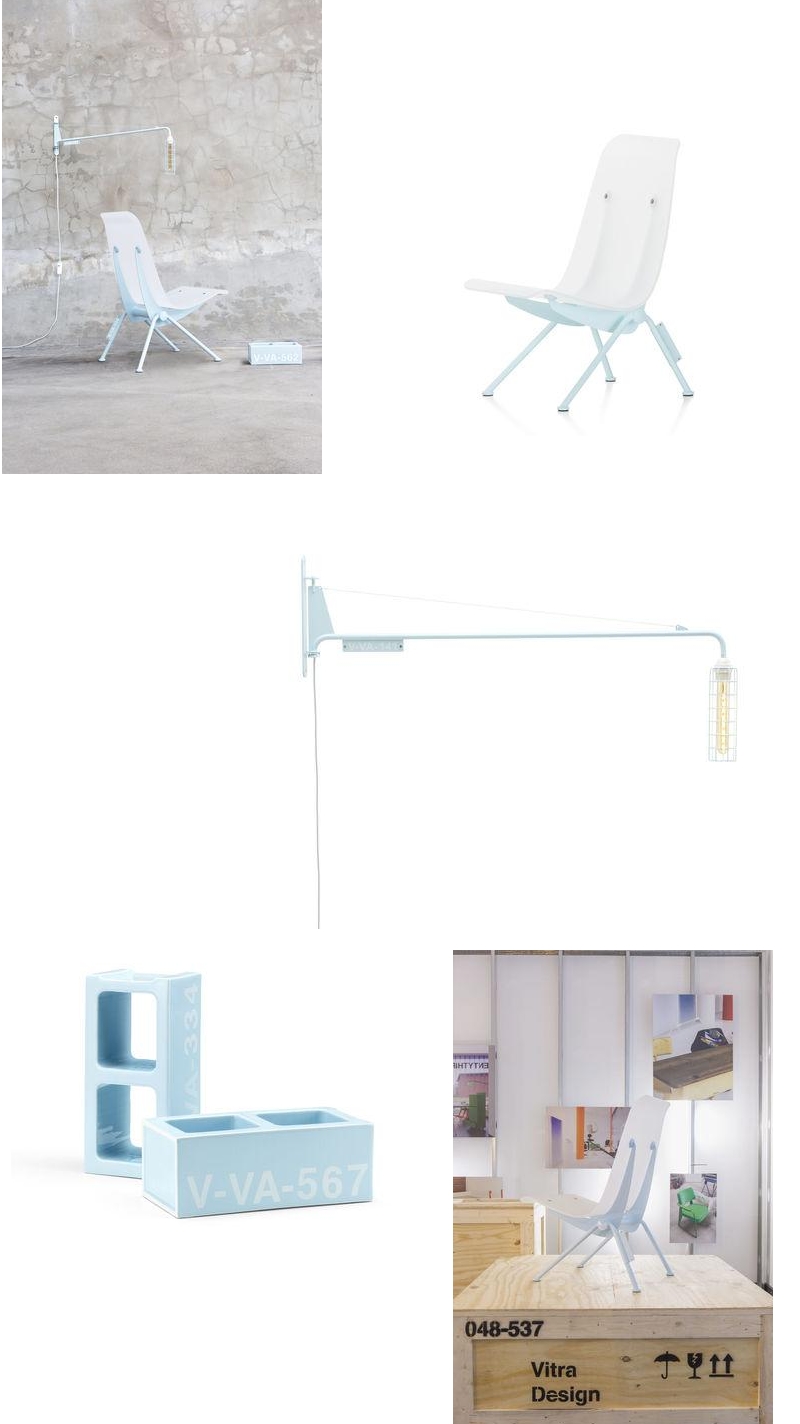 Virgil Abloh Jean Prouve Off White Vitra Antony Chair (Baby blue)